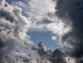 Clouds frame in the stormy sky background, beautiful heaven photo