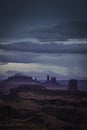 Clouds gathering over the canyon full of rock formations Royalty Free Stock Photo