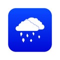 Clouds and hail icon digital blue