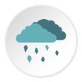 Clouds and hail icon, flat style