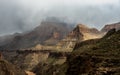 Clouds Hang Between The Layers of Rock Showing The Levels Of Grand Canyon Royalty Free Stock Photo