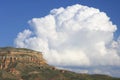 Clouds and hill