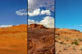 Clouds, hills and desert sand scenes of Arizona, AZ, USA