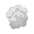 Clouds and clouds icon in cartoon and flat style. Isolated object. Vector illustration.
