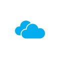 Clouds icon isolated on white background. Vector illustration. Royalty Free Stock Photo