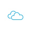 Clouds icon isolated on white background. Vector illustration. Royalty Free Stock Photo