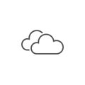 Clouds icon isolated on white background. Vector illustration. Royalty Free Stock Photo