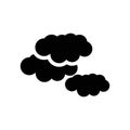 Clouds icon vector isolated on white background, Clouds sign , dark pictogram