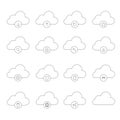 Clouds icons1 Royalty Free Stock Photo