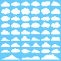 Clouds icons vector set. Cloud illustration symbol collection. Royalty Free Stock Photo