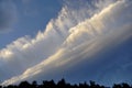 Clouds illuminated by sunrise