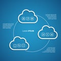 Clouds infographic Royalty Free Stock Photo