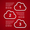 Clouds infographic Royalty Free Stock Photo