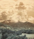 Clouds in infrared light Royalty Free Stock Photo