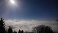 Clouds inversion from mountains. Slovakia Royalty Free Stock Photo