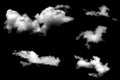 Clouds isolated on black baclground Royalty Free Stock Photo