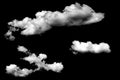 Clouds isolated on black baclground Royalty Free Stock Photo
