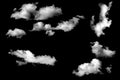 Clouds isolated on black baclground Royalty Free Stock Photo