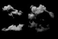Clouds isolated on black baclground Royalty Free Stock Photo