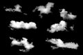 Clouds isolated on black baclground Royalty Free Stock Photo