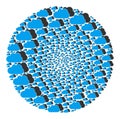 Clouds Icon Spheric Bubble Collage Royalty Free Stock Photo