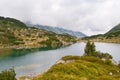 Clouds and Lake on Mountain Pirin