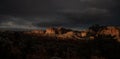 Clouds and Light Linger Over Mountains in Capitol Reef