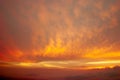 Clouds in the light of the setting sun. Royalty Free Stock Photo