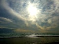 Clouds and light at sunset at Bloubergstrand, South Africa