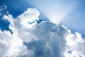 Clouds and lightbeams Royalty Free Stock Photo