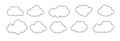 Clouds line art icon. Databases networking software image cloud and synoptics concept. Vector Royalty Free Stock Photo