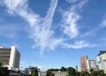 Clouds line and blue sky