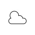 Clouds line icon. Storage solution element, databases, networking, software image, cloud and meteorology concept. Royalty Free Stock Photo