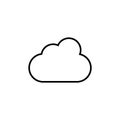 Clouds line icon. Storage solution element, databases, networking, software image, cloud and meteorology concept.