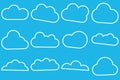 Clouds line icon.