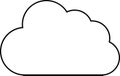 Clouds line vector icon. Storage solution UI, web element, networking, databases, software sign, cloud and meteorology symbol Royalty Free Stock Photo