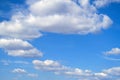 Clouds lined up in a circle in the blue sky, copy space for text Royalty Free Stock Photo