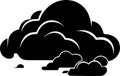 Clouds Logo Monochrome Design Style