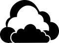 Clouds Logo Monochrome Design Style