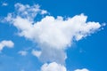 Clouds look like human shape style on the blue sky background