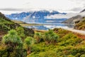Clouds lying low near Wanaka in Southern Lakes, New Zealand Royalty Free Stock Photo