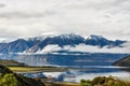 Clouds lying low near Wanaka in Southern Lakes, New Zealand Royalty Free Stock Photo