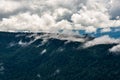 Clouds, mist, cover the mountain peaks, tropical rainforests, Thailand Royalty Free Stock Photo