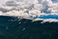 Clouds, mist, cover the mountain peaks, tropical rainforests, Thailand Royalty Free Stock Photo