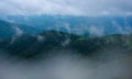 Clouds and mists in the forests of the Aiako Harria Natural Park