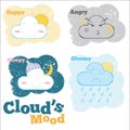 clouds mood. Vector illustration decorative design