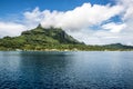 Clouds over Mont Otemanu of Bora Bora, French Polynesia