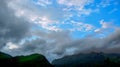 Natural cloudy evening in Kerala,India