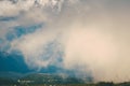 Clouds in Mountains mysterious foggy scenery