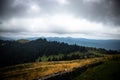 Clouds, mountains, trees and fog, all in one